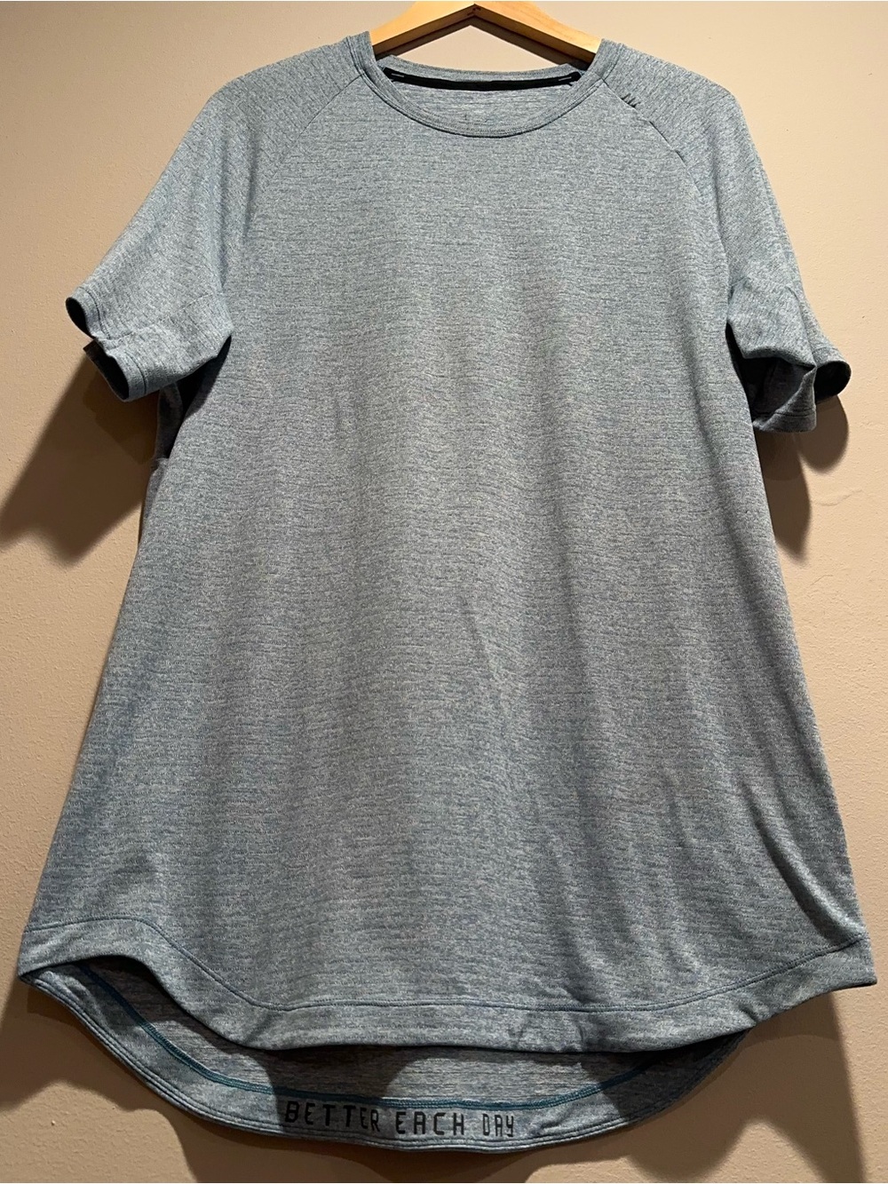 Lululemon Shirt Men M Blue Drysense Athletic Crew Neck Gym Tee Gorp Workout